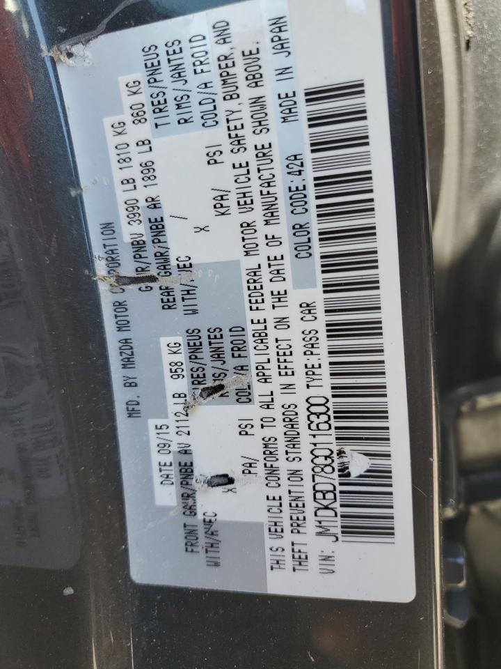 2016 Mazda Cx-3 Grand Touring VIN: JM1DKBD78G0116300 Lot: 70646275