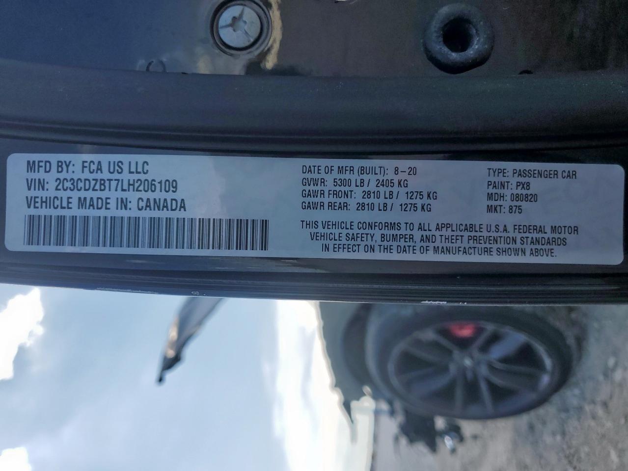 2020 Dodge Challenger R/T VIN: 2C3CDZBT7LH206109 Lot: 69407835