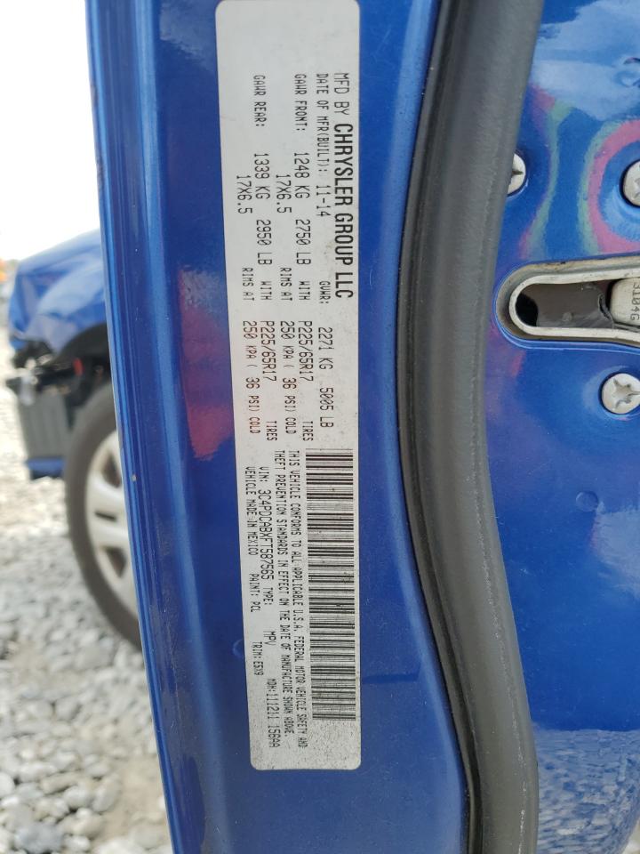 2015 Dodge Journey Se VIN: 3C4PDCABXFT587565 Lot: 70646315