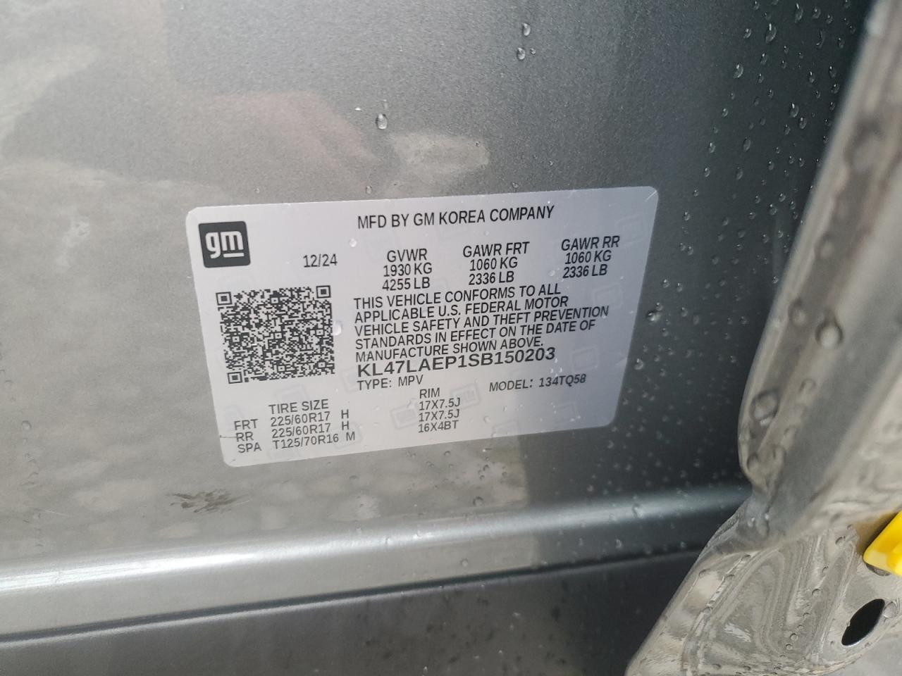 2025 Buick Envista Preferred VIN: KL47LAEP1SB150203 Lot: 69402495