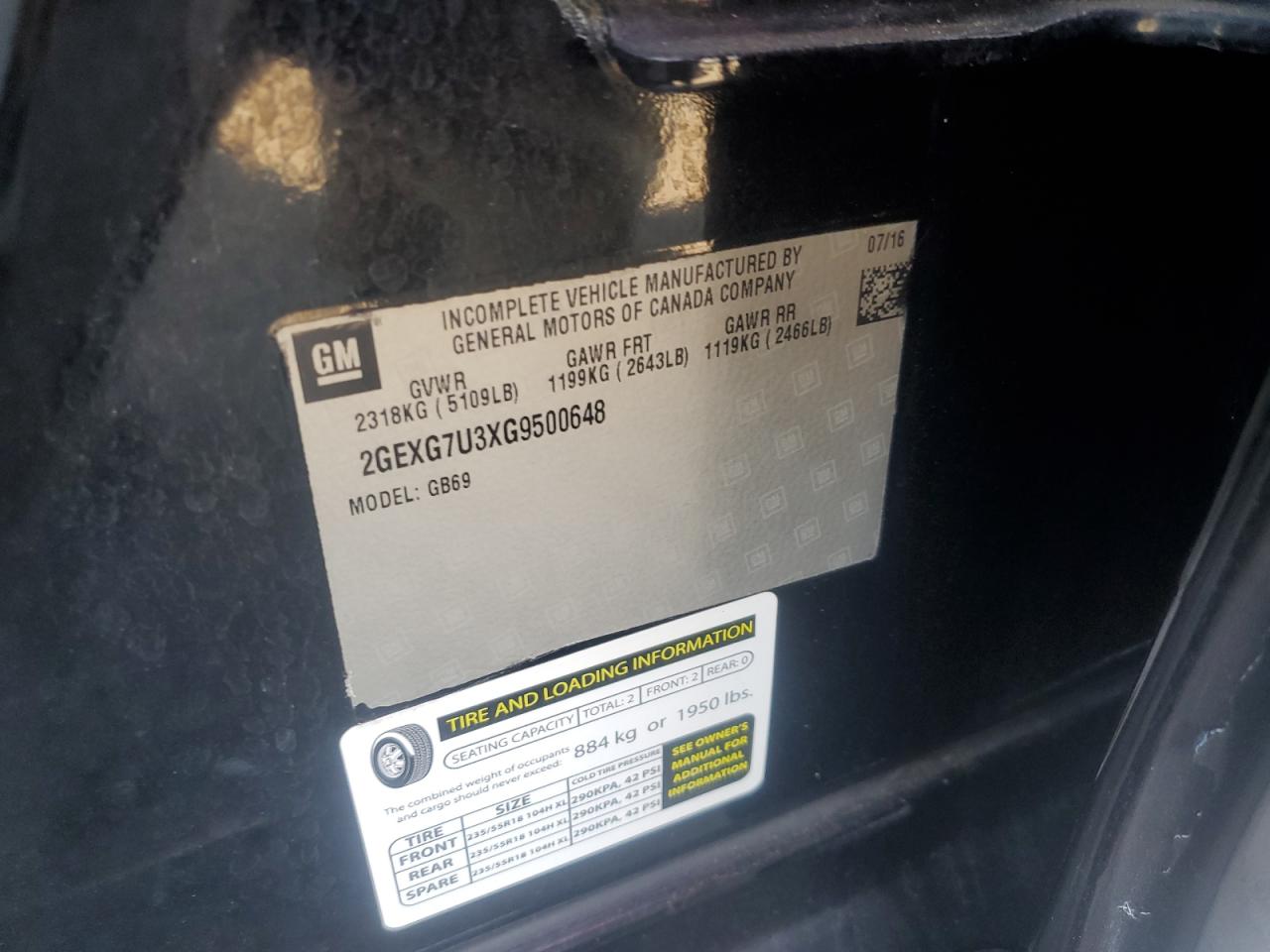 2016 Cadillac Xts Funeral Coach VIN: 2GEXG7U3XG9500648 Lot: 70662265