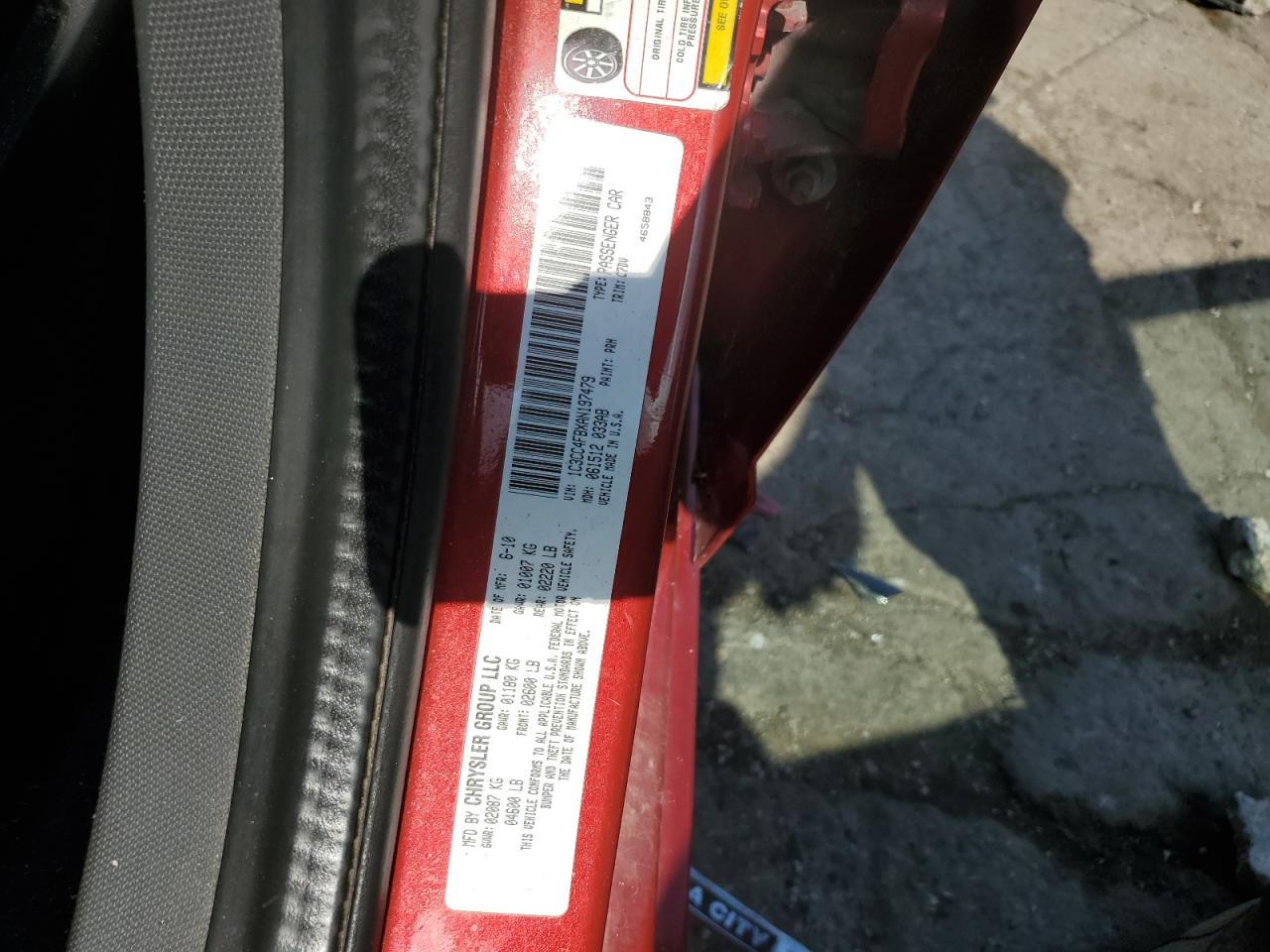 2010 Chrysler Sebring Touring VIN: 1C3CC4FBXAN197479 Lot: 70114585