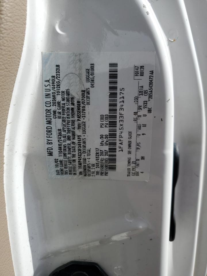 2003 Ford Mustang Gt VIN: 1FAFP45X33F341175 Lot: 67447035