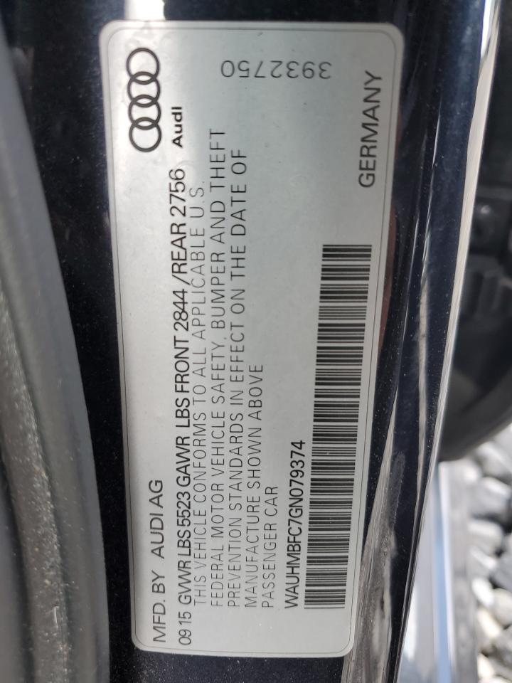 2016 Audi A6 Prestige VIN: WAUHMBFC7GN079374 Lot: 70541915