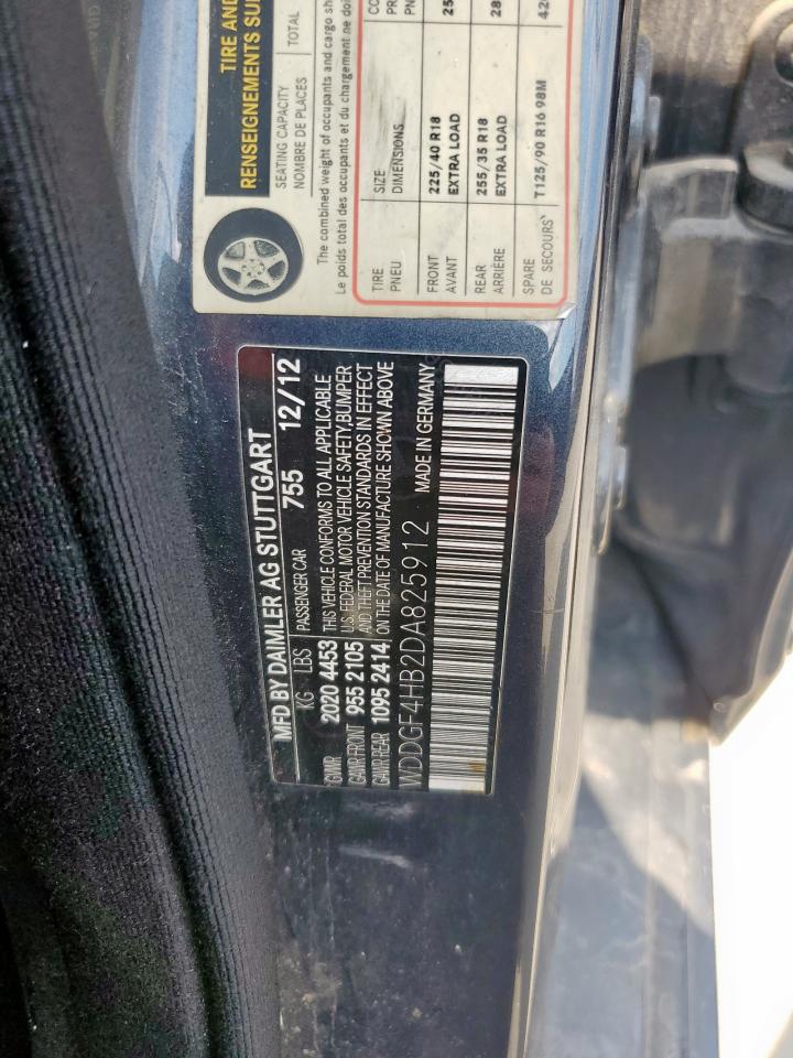 2013 Mercedes-Benz C 250 VIN: WDDGF4HB2DA825912 Lot: 70842625