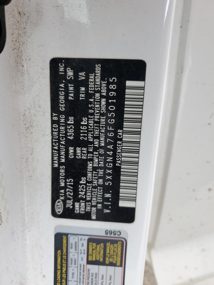 2015 Kia Optima Ex VIN: 5XXGN4A76FG501985 Lot: 70049295