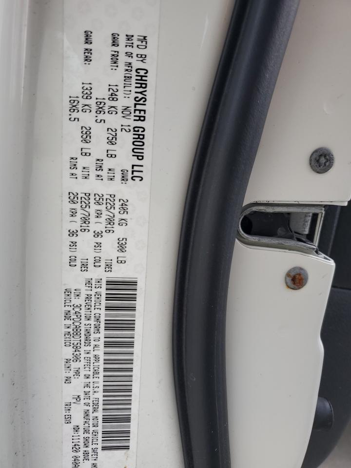 2013 Dodge Journey Se VIN: 3C4PDCAB8DT584306 Lot: 69292925