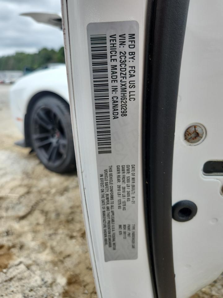 2021 Dodge Challenger R/T Scat Pack VIN: 2C3CDZFJXMH620298 Lot: 67432725