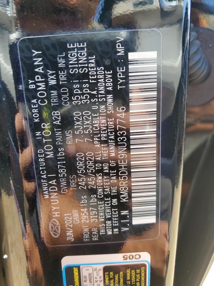 2022 Hyundai Palisade Limited VIN: KM8R5DHE9NU337746 Lot: 68047525