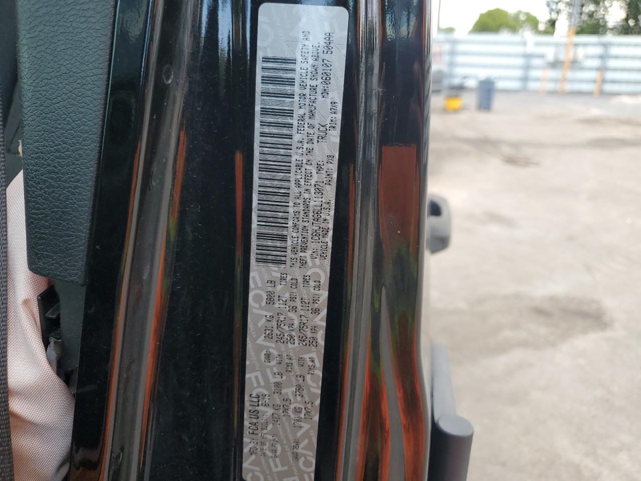 2020 Jeep Gladiator Sport VIN: 1C6HJTAG6LL113071 Lot: 70559285