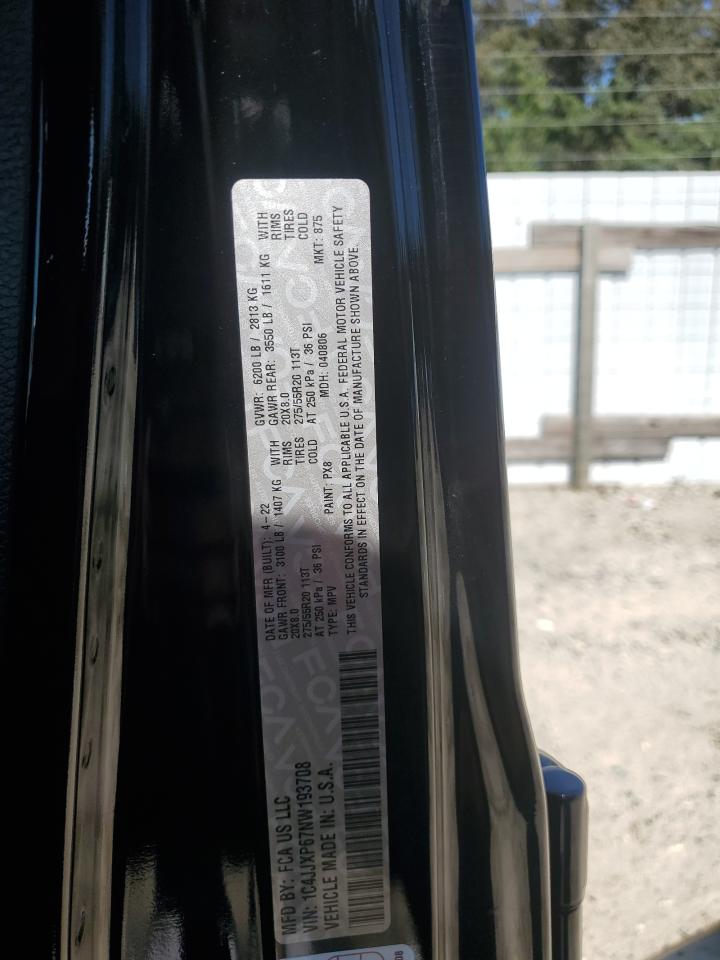 2022 Jeep Wrangler Unlimited Sahara 4Xe VIN: 1C4JJXP67NW193708 Lot: 70323875