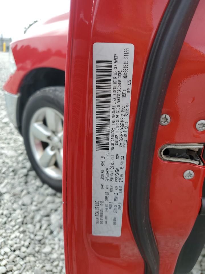 2016 Ram 1500 Slt VIN: 3C6RR7LT4GG344312 Lot: 69631915