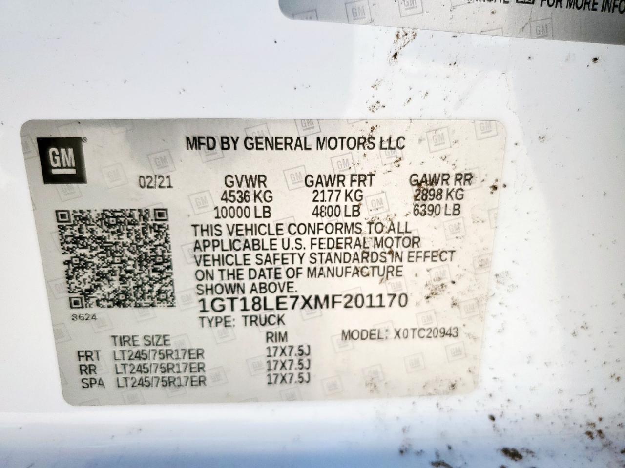 2021 GMC Sierra C2500 Heavy Duty VIN: 1GT18LE7XMF201170 Lot: 70786905