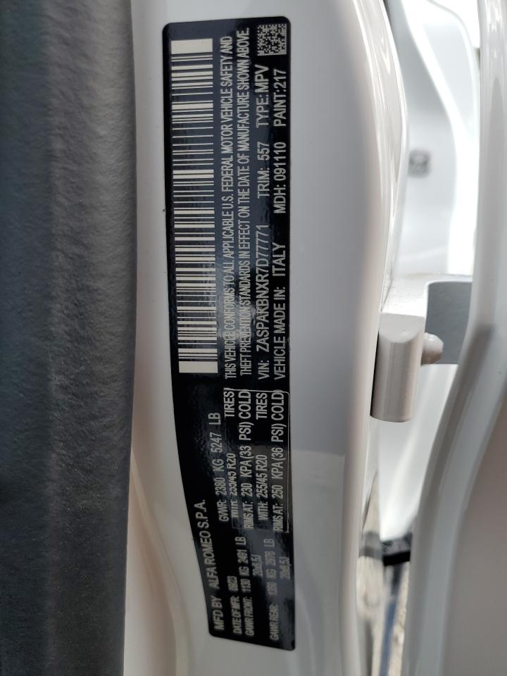 2024 Alfa Romeo Stelvio Ti VIN: ZASPAKBNXR7D77771 Lot: 68701535