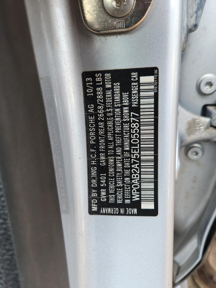 2014 Porsche Panamera S VIN: WP0AB2A75EL055877 Lot: 67010315