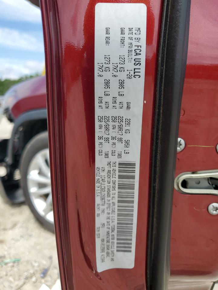 2020 Jeep Cherokee Latitude VIN: 1C4PJLCB2LD596770 Lot: 69541935