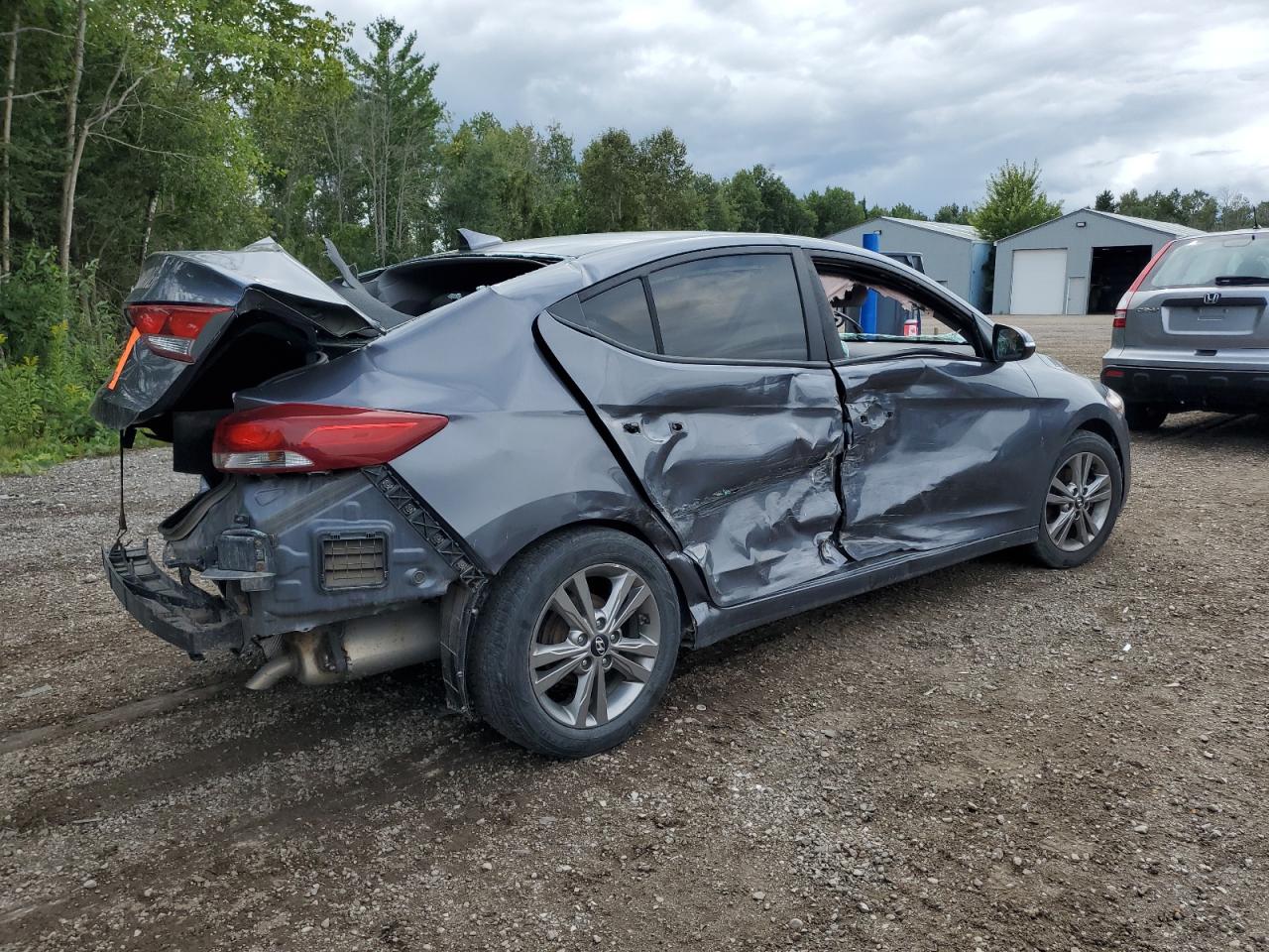 2017 Hyundai Elantra Se grey sedan gas KMHD84LF4HU186630 photo #4