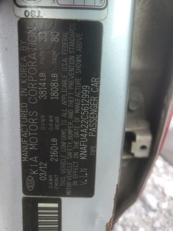 2012 Kia Forte Ex VIN: KNAFU4A22C5612999 Lot: 70633835