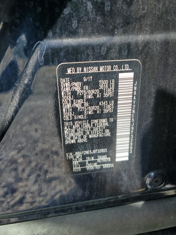 2018 Nissan Armada Platinum VIN: JN8AY2NE5J9732803 Lot: 67293965