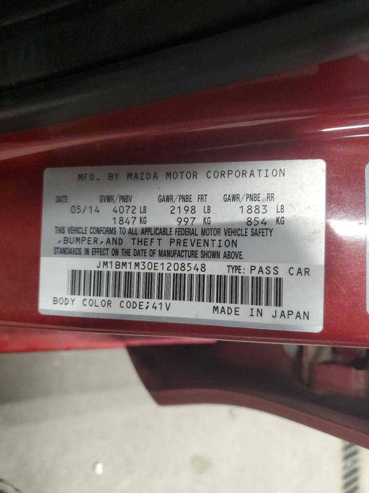 2014 Mazda 3 Grand Touring VIN: JM1BM1M30E1208548 Lot: 68733625