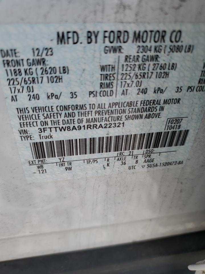 2024 Ford Maverick Xl VIN: 3FTTW8A91RRA22321 Lot: 69568225