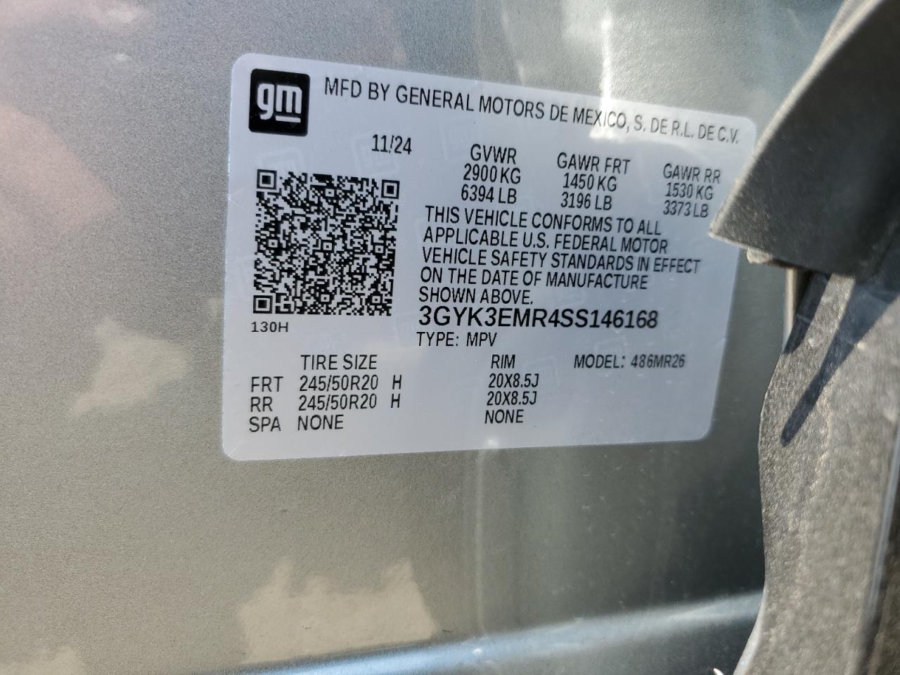 2025 Cadillac Optiq Sport VIN: 3GYK3EMR4SS146168 Lot: 68528695