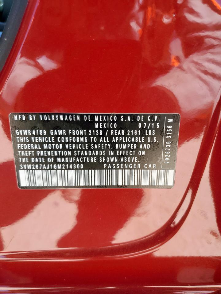 2016 Volkswagen Jetta S VIN: 3VW267AJ1GM214300 Lot: 70370835