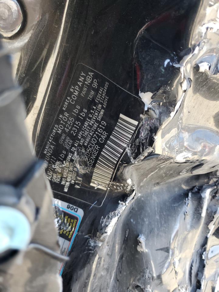 2012 Hyundai Genesis Coupe 2.0T VIN: KMHHT6KD5CU071619 Lot: 68123525