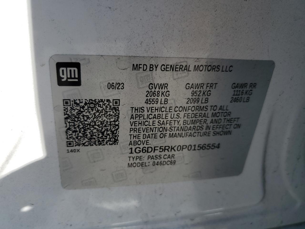 2023 Cadillac Ct4 Premium Luxury VIN: 1G6DF5RK0P0156554 Lot: 67792565