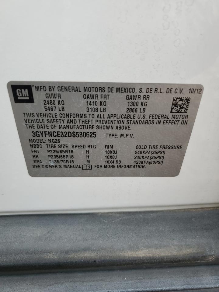 2013 Cadillac Srx Luxury Collection VIN: 3GYFNCE32DS530625 Lot: 70709475