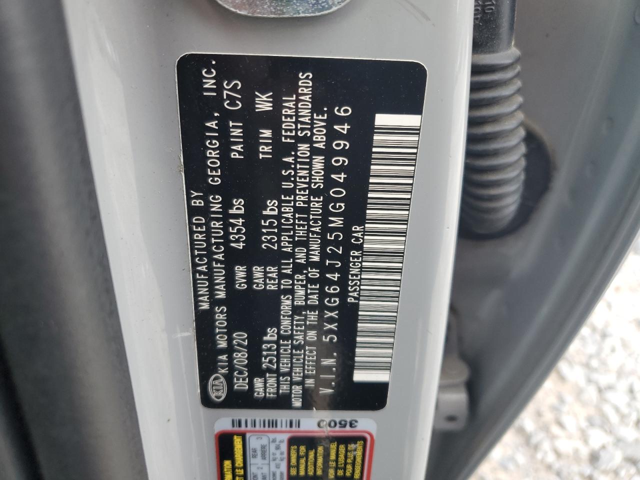 2021 Kia K5 Gt Line VIN: 5XXG64J25MG049946 Lot: 69820795