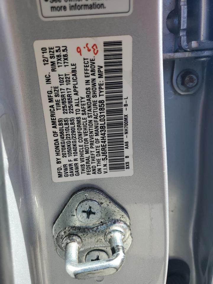 2011 Honda Cr-V Se VIN: 5J6RE4H43BL031858 Lot: 70420315