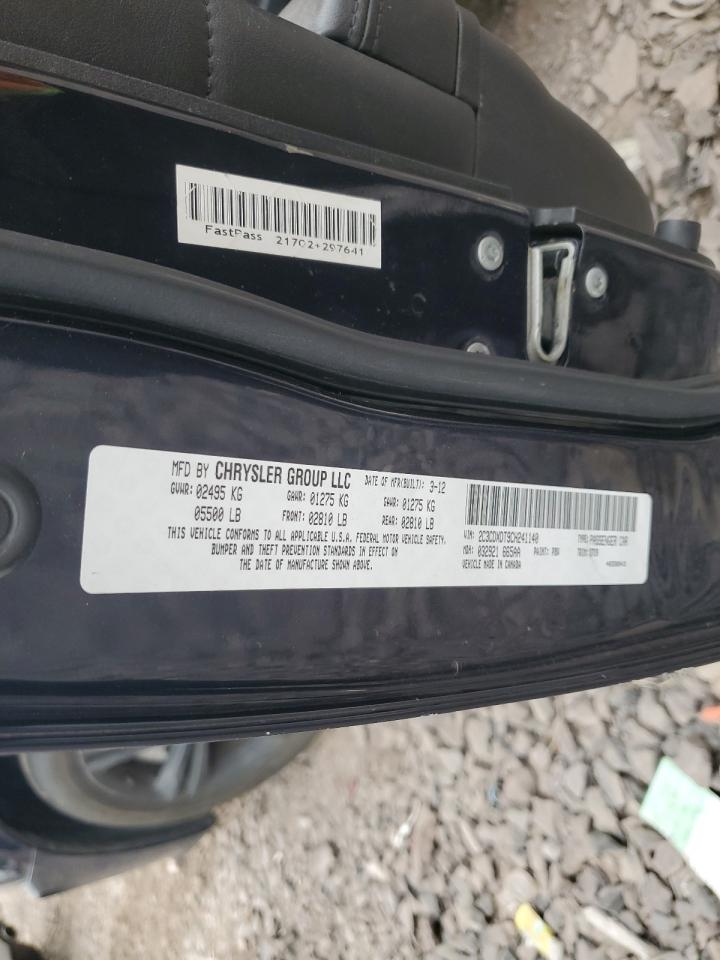 2012 Dodge Charger R/T VIN: 2C3CDXDT9CH241140 Lot: 67520985