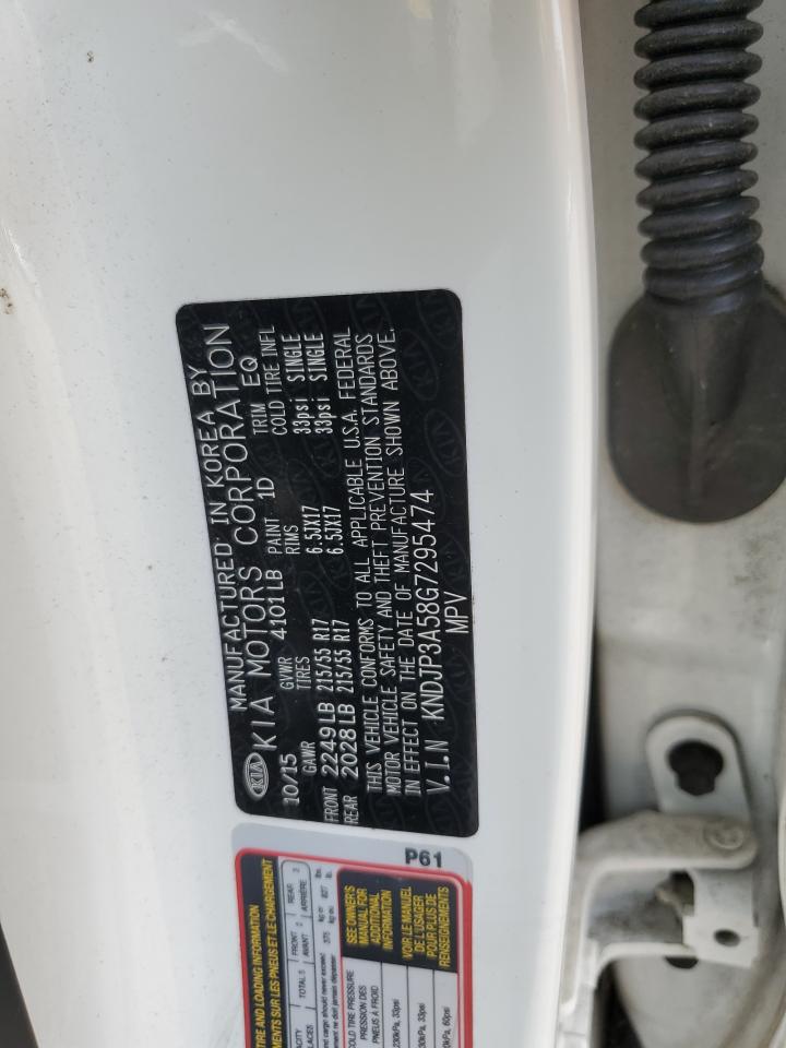 2016 Kia Soul + VIN: KNDJP3A58G7295474 Lot: 68755645