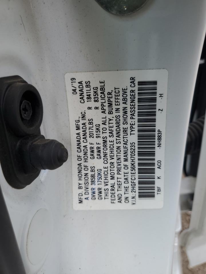 2019 Honda Civic Si VIN: 2HGFC1E56KH705235 Lot: 69732215