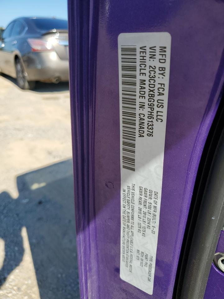 2023 Dodge Charger Sxt VIN: 2C3CDXBG9PH613376 Lot: 69056885