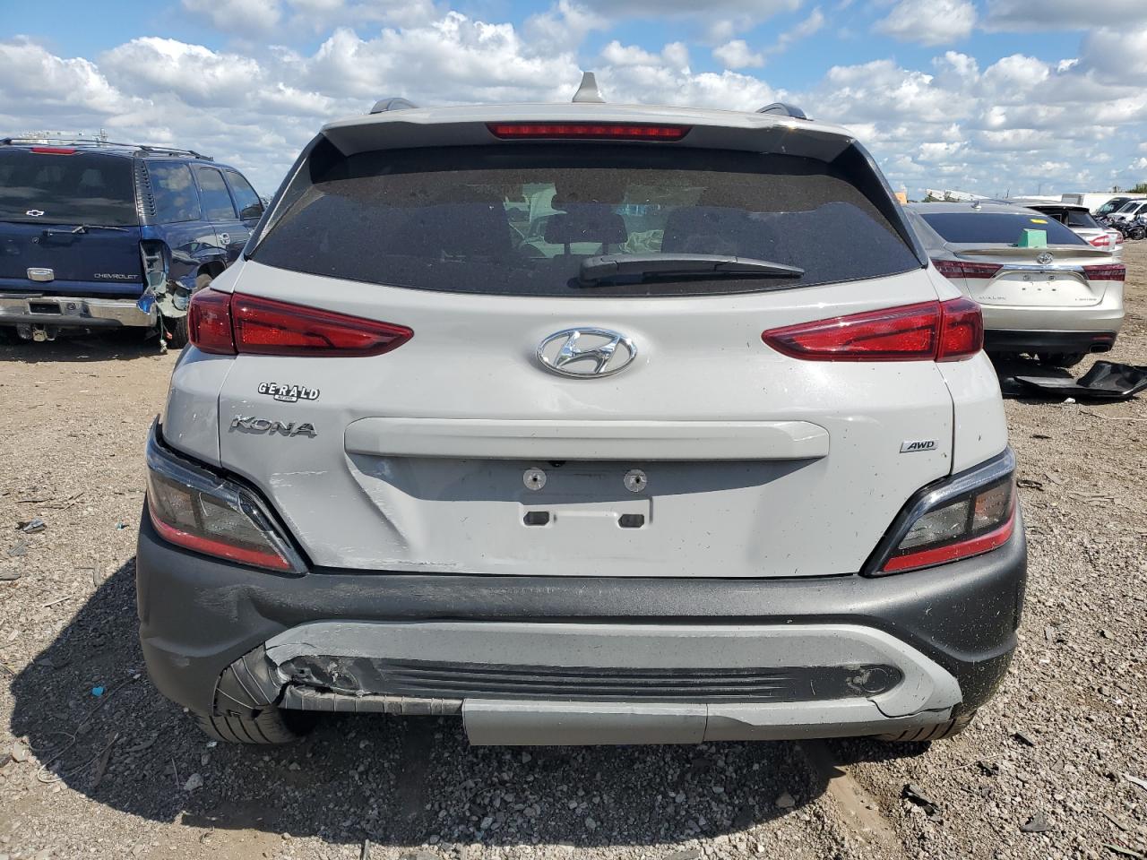2022 Hyundai Kona Sel VIN: KM8K3CAB6NU843830 Lot: 70254325