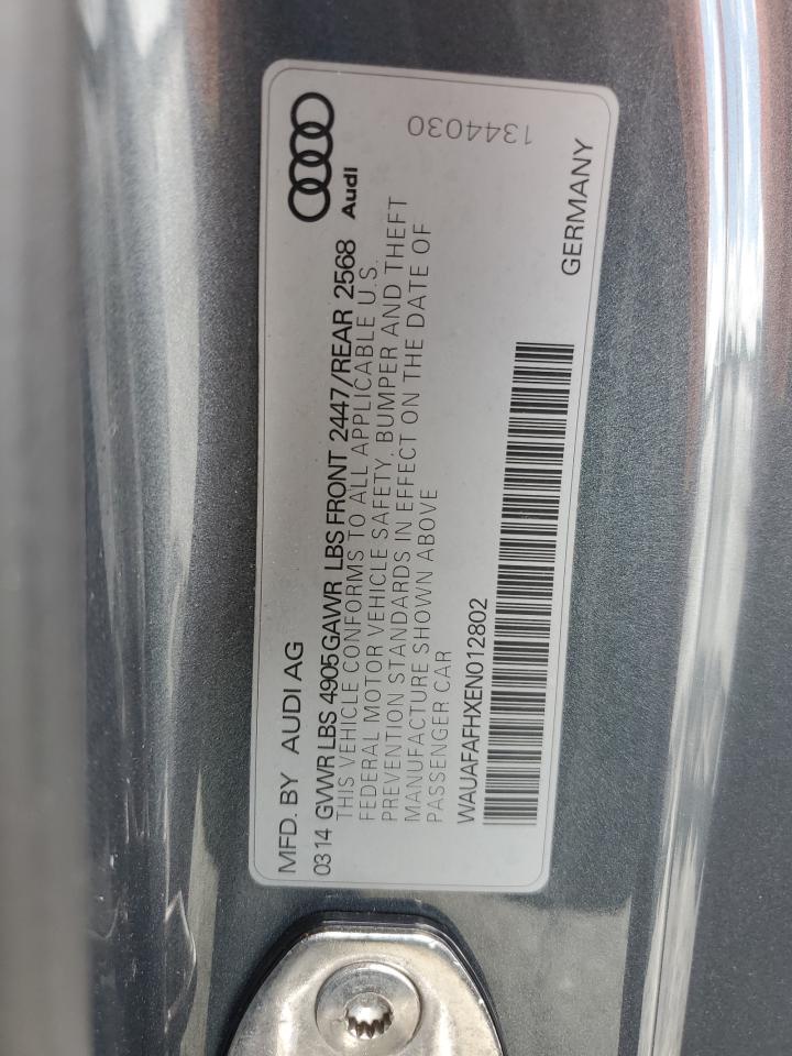 2014 Audi A5 Premium VIN: WAUAFAFHXEN012802 Lot: 69937045