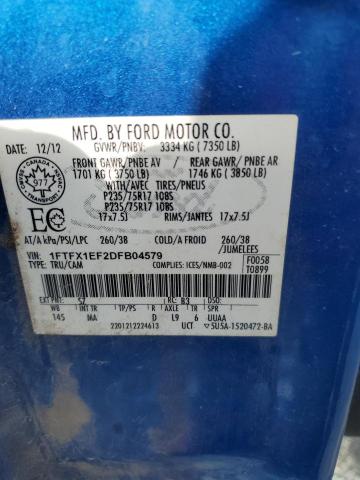 2013 FORD F150 SUPER CAB  