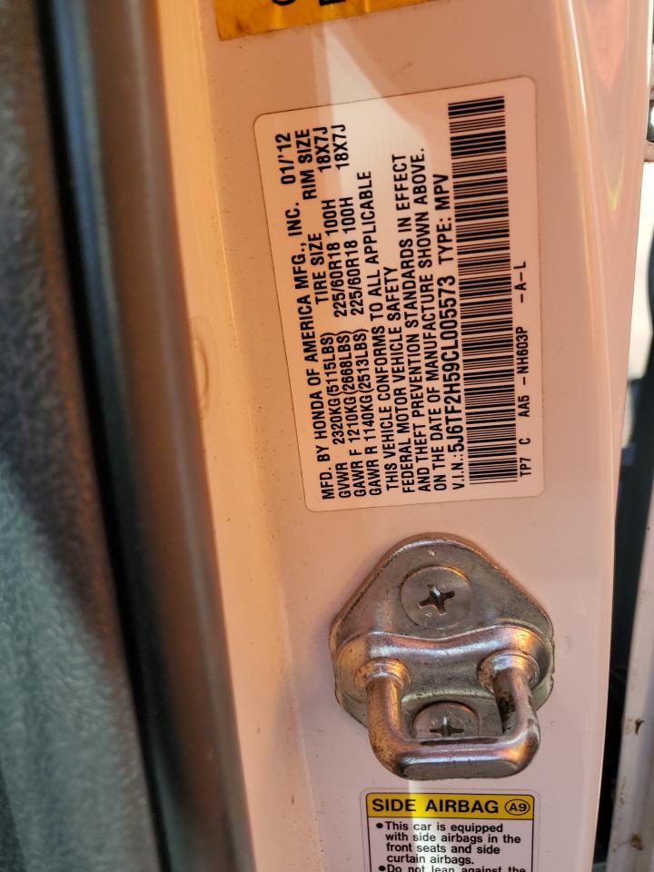 2012 Honda Crosstour Exl VIN: 5J6TF2H59CL005573 Lot: 69463985