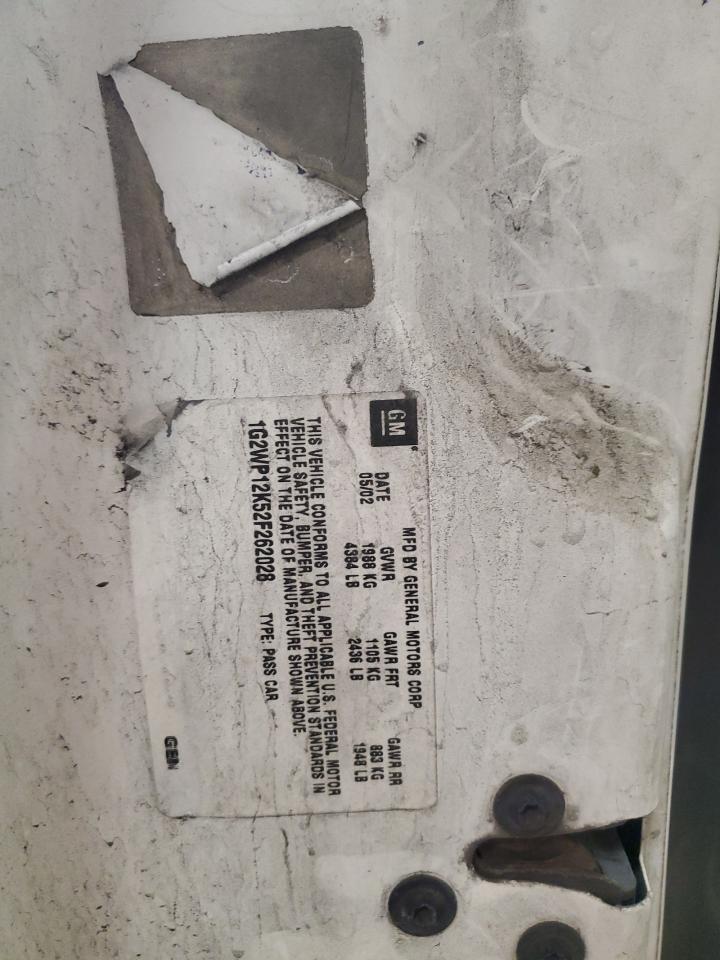 2002 Pontiac Grand Prix Gt VIN: 1G2WP12K52F262028 Lot: 70868895