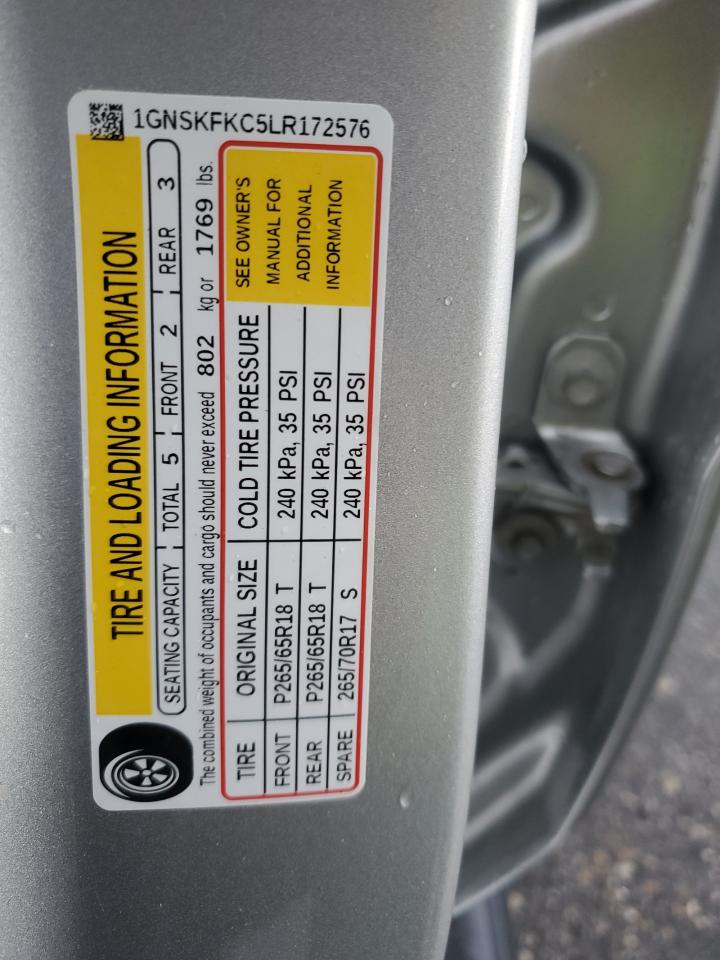 2020 Chevrolet Tahoe Special VIN: 1GNSKFKC5LR172576 Lot: 69992385