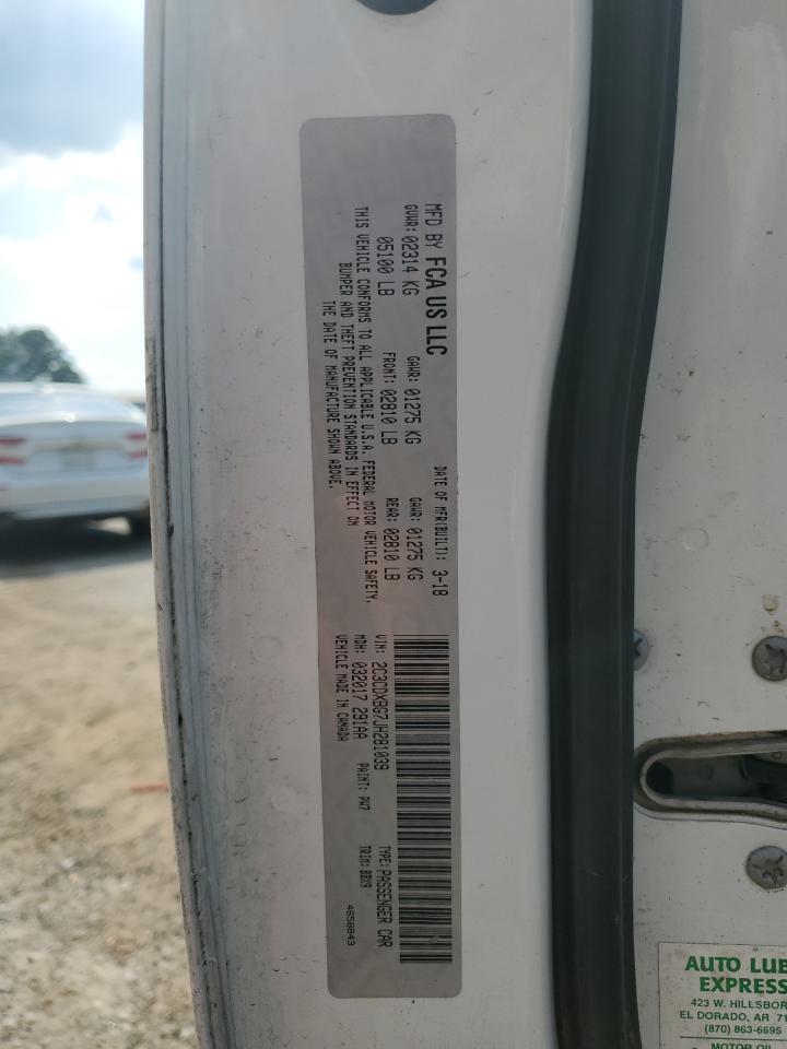 2018 Dodge Charger Sxt VIN: 2C3CDXBG7JH281039 Lot: 67577725