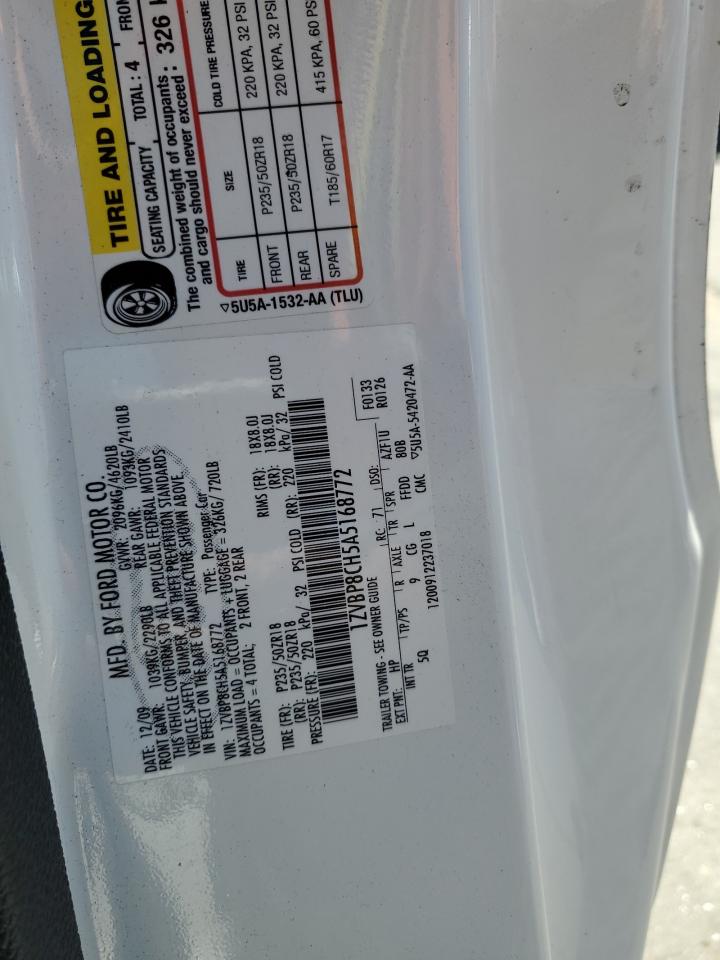 2010 Ford Mustang Gt VIN: 1ZVBP8CH5A5168772 Lot: 68768545