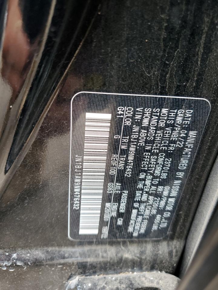 2022 Nissan Rogue Sport S VIN: JN1BJ1AW9NW476432 Lot: 68966085