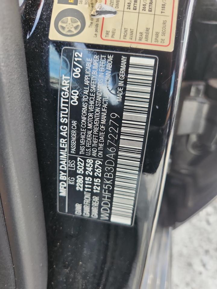 2013 Mercedes-Benz E 350 VIN: WDDHF5KB3DA672279 Lot: 68483115