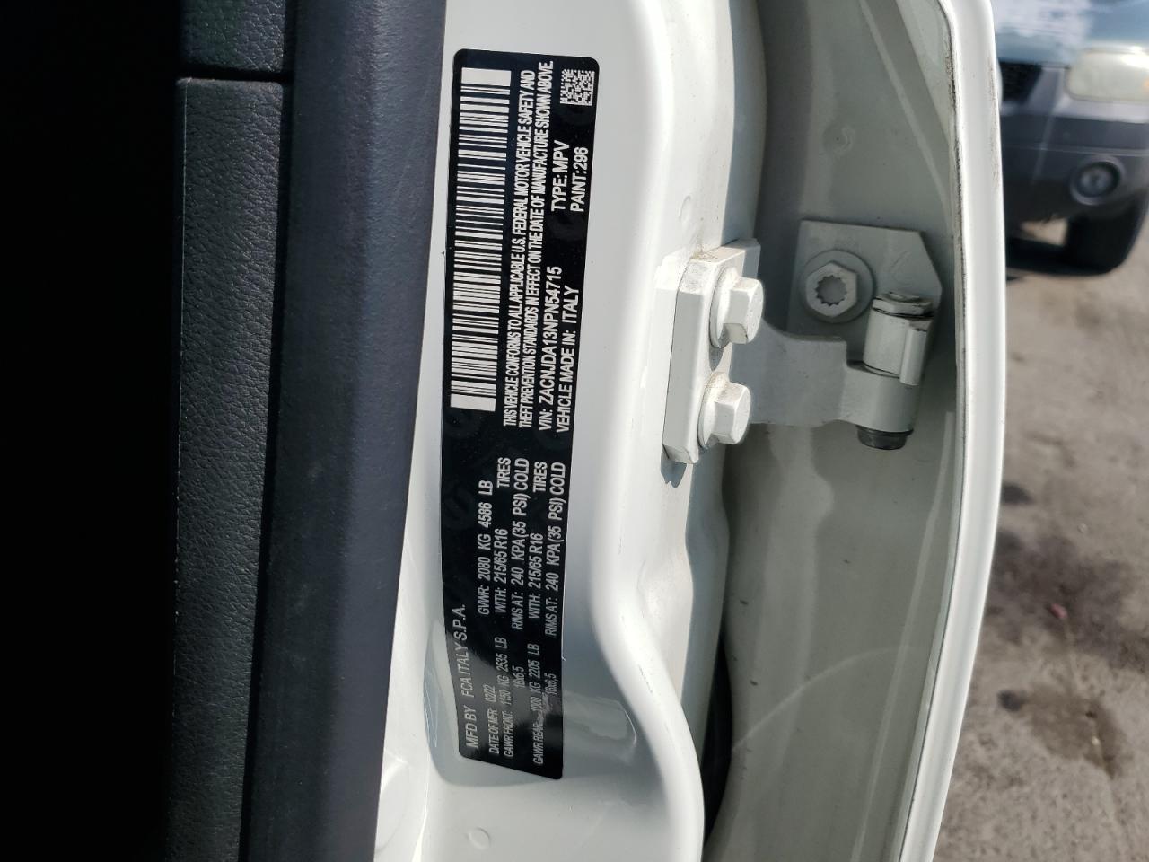 2022 Jeep Renegade Sport VIN: ZACNJDA13NPN54715 Lot: 70316985