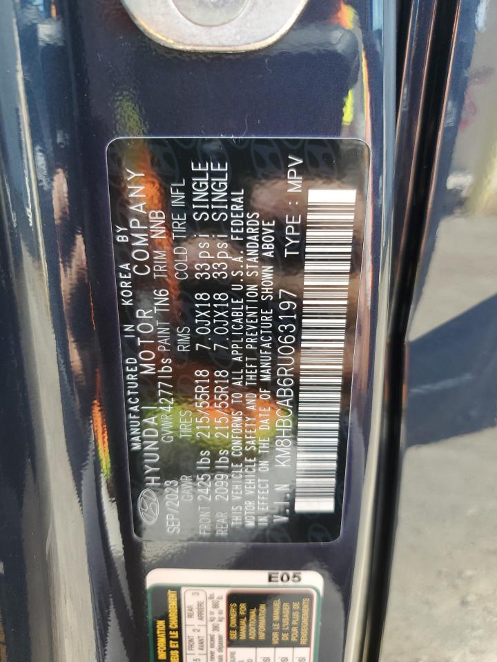 2024 Hyundai Kona Sel VIN: KM8HBCAB6RU063197 Lot: 69341255