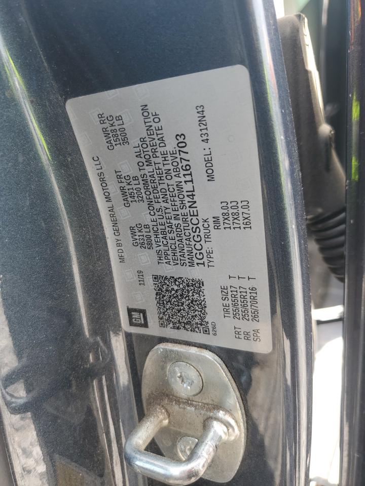 2020 Chevrolet Colorado Lt VIN: 1GCGSCEN4L1167703 Lot: 68889925