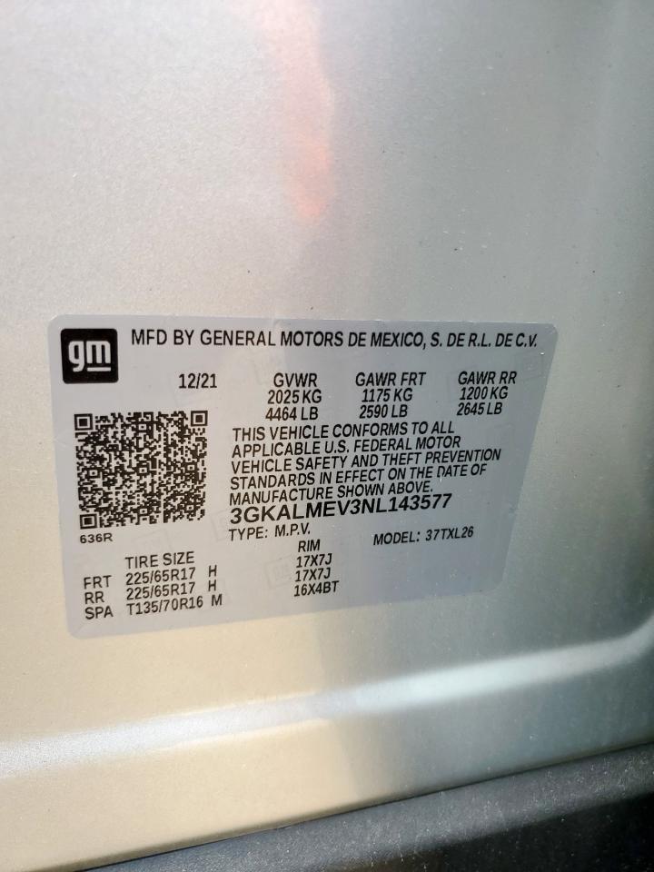 2022 GMC Terrain Sle VIN: 3GKALMEV3NL143577 Lot: 69484115